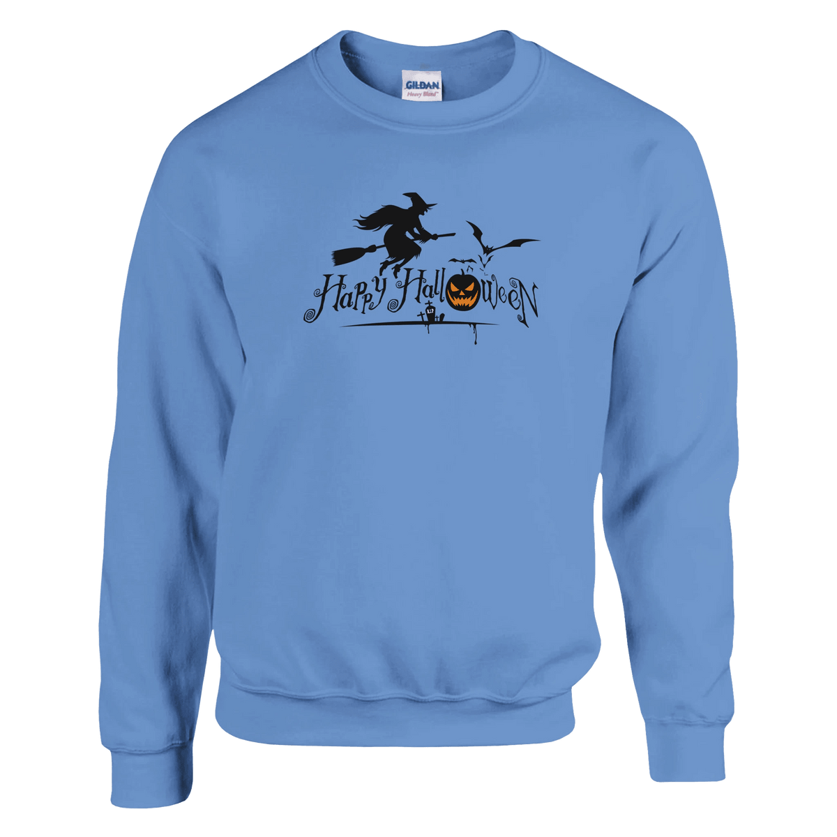 Halloween Pumpkin Crewneck Sweatshirt – Comfortable Unisex Holiday Graphic Pullover - Etna Gift