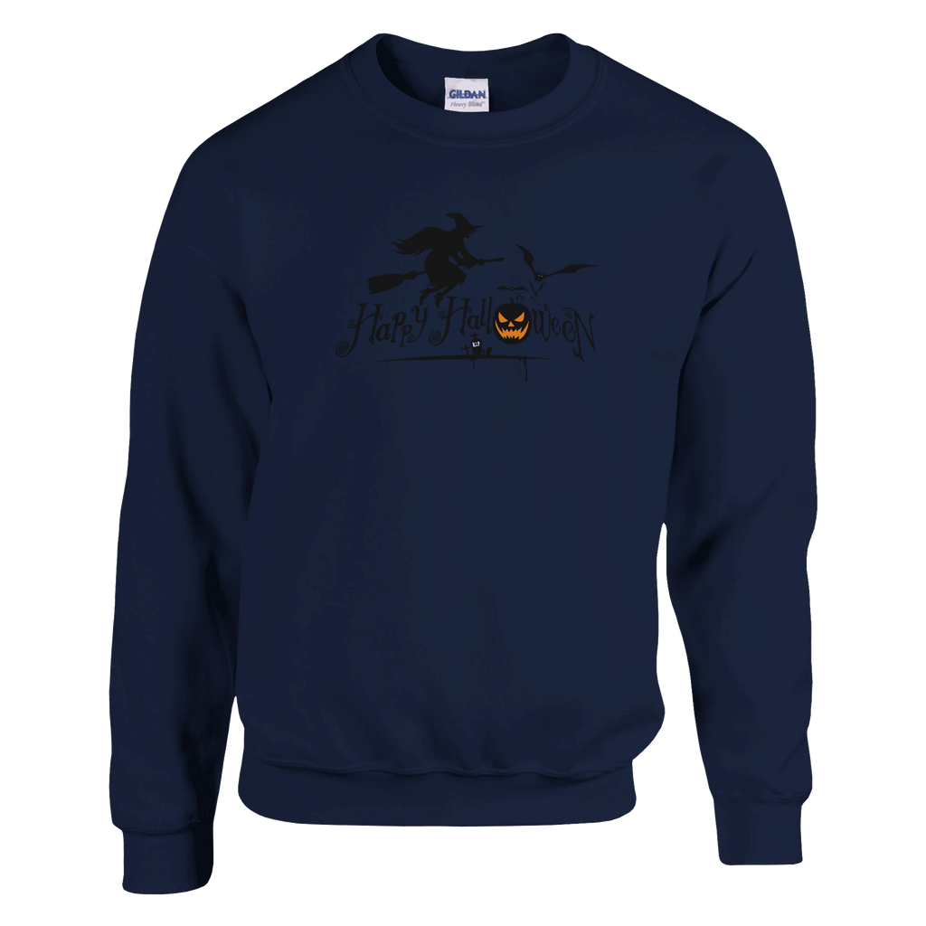 Halloween Pumpkin Crewneck Sweatshirt – Comfortable Unisex Holiday Graphic Pullover - Etna Gift