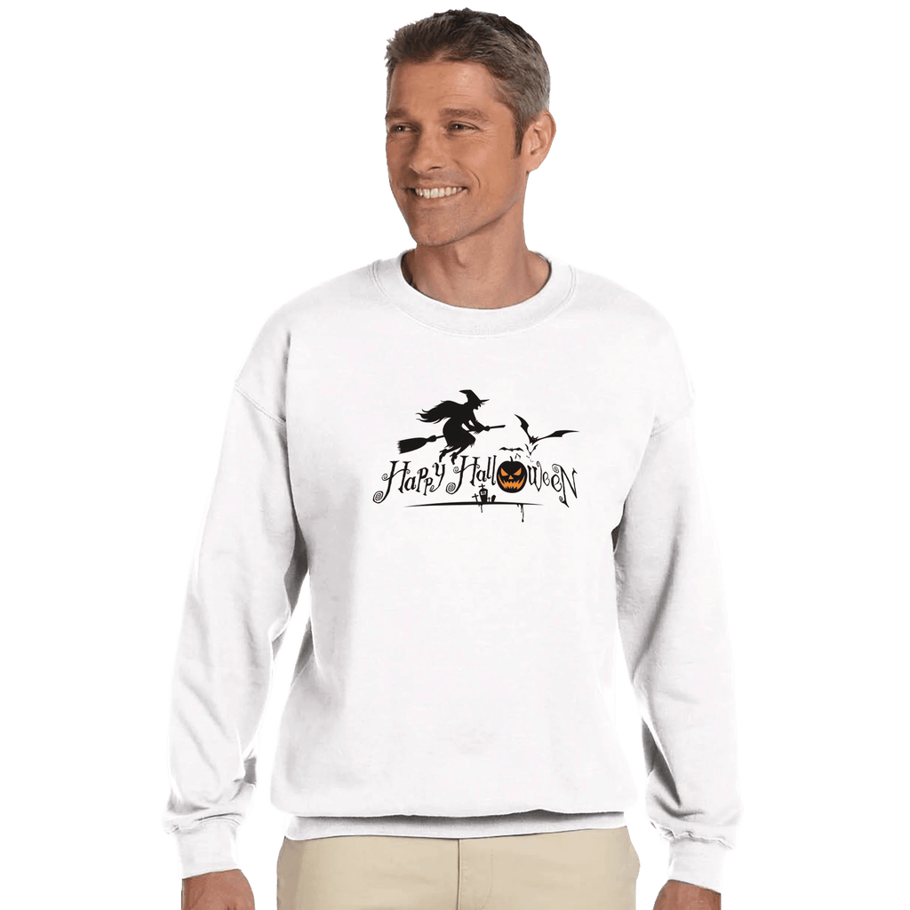 Halloween Pumpkin Crewneck Sweatshirt – Comfortable Unisex Holiday Graphic Pullover - Etna Gift