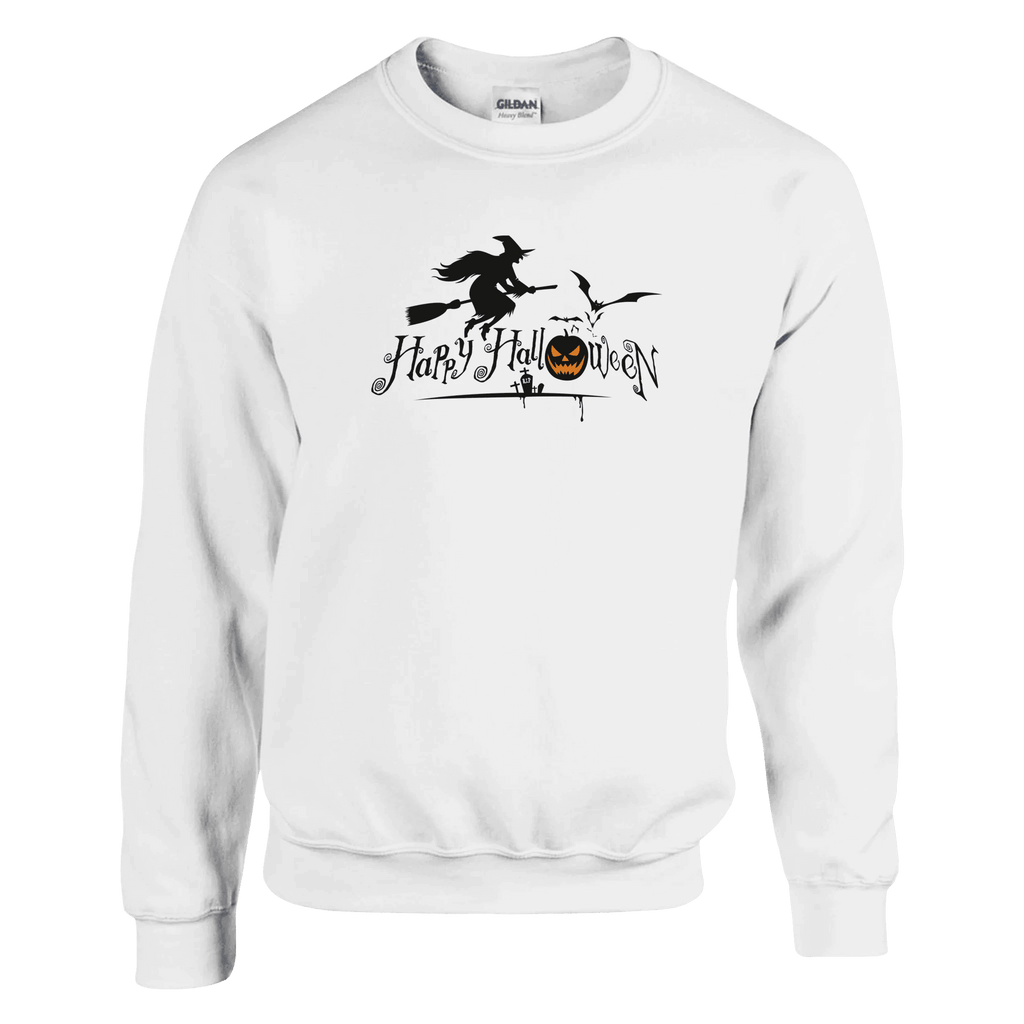 Halloween Pumpkin Crewneck Sweatshirt – Comfortable Unisex Holiday Graphic Pullover - Etna Gift