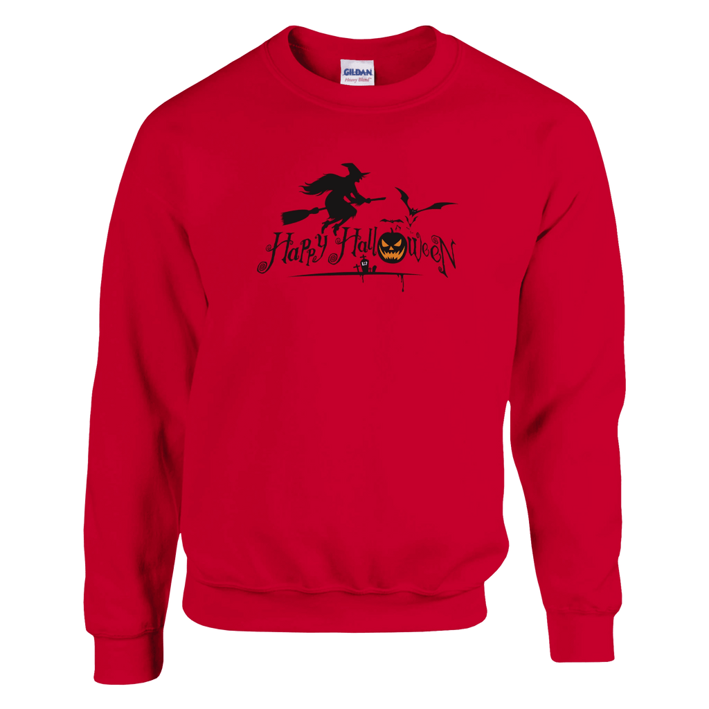 Halloween Pumpkin Crewneck Sweatshirt – Comfortable Unisex Holiday Graphic Pullover - Etna Gift