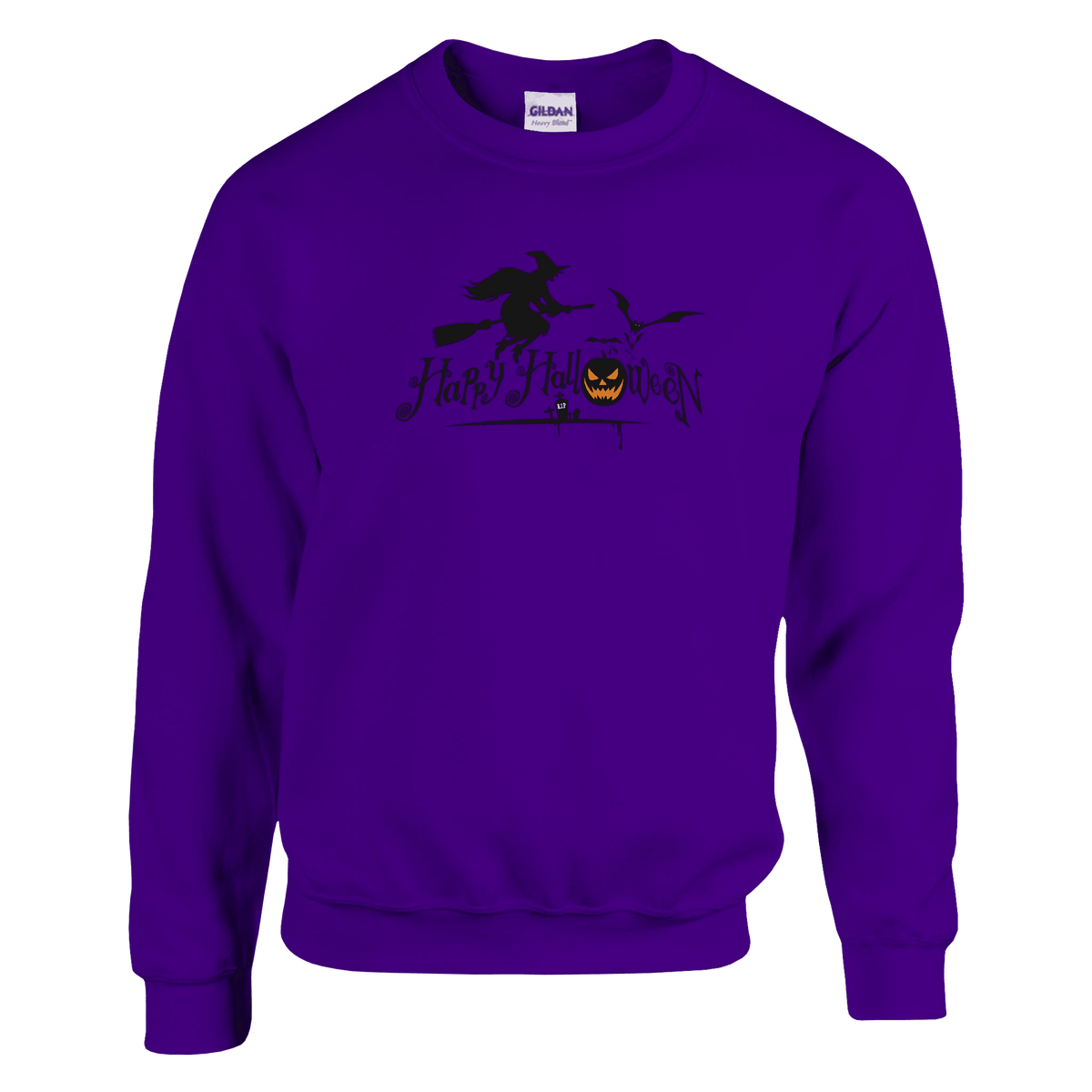 Halloween Pumpkin Crewneck Sweatshirt – Comfortable Unisex Holiday Graphic Pullover - Etna Gift