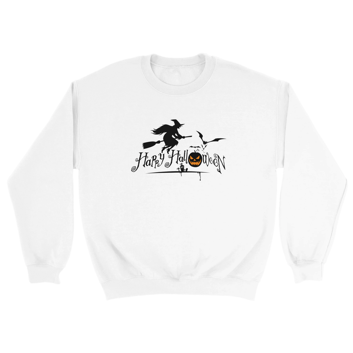Halloween Pumpkin Crewneck Sweatshirt – Comfortable Unisex Holiday Graphic Pullover - Etna Gift