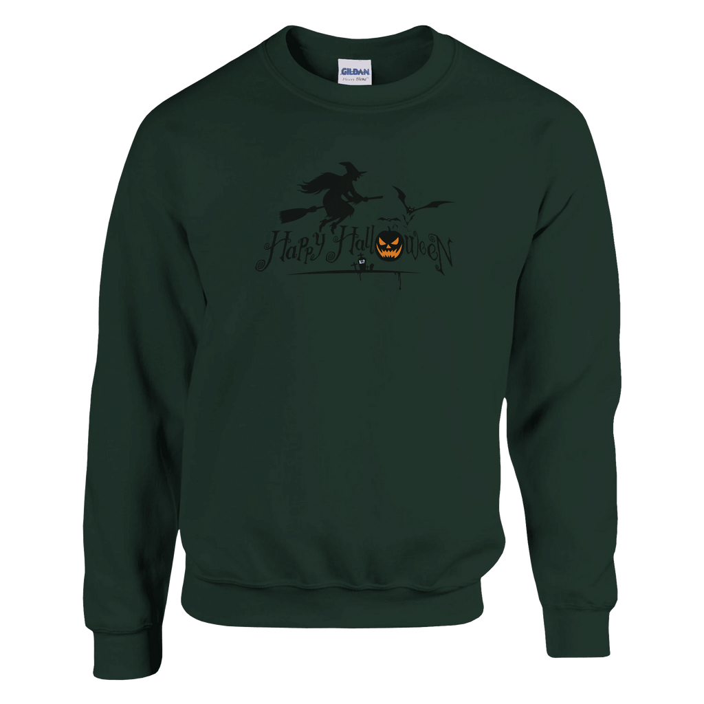 Halloween Pumpkin Crewneck Sweatshirt – Comfortable Unisex Holiday Graphic Pullover - Etna Gift
