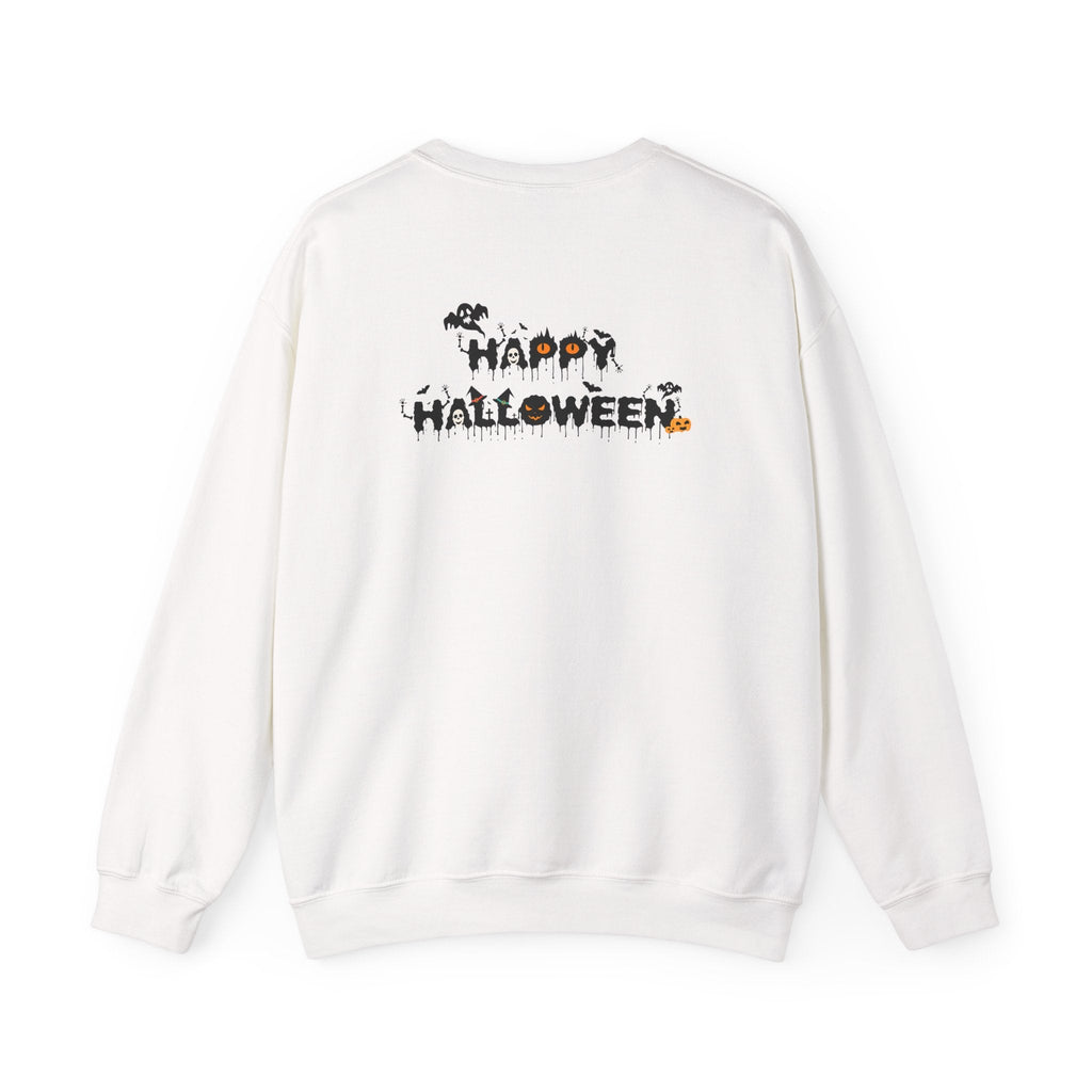 Halloween Pumpkin Crewneck Sweatshirt — "Happy Halloween" Graphic - Etna Gift