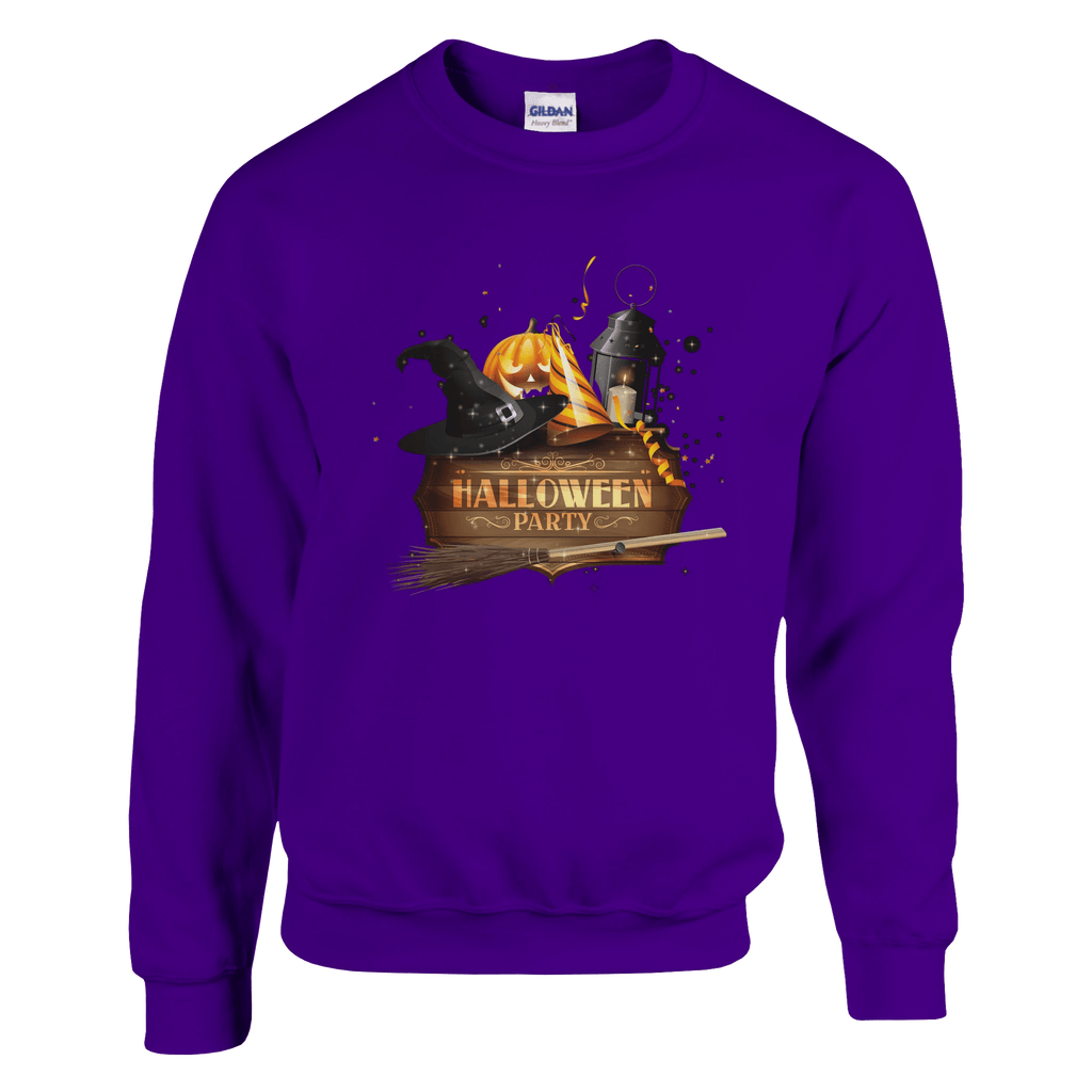 Halloween Pumpkin Crewneck Sweatshirt - Premium Heavy Blend Graphic Sweater - Etna Gift