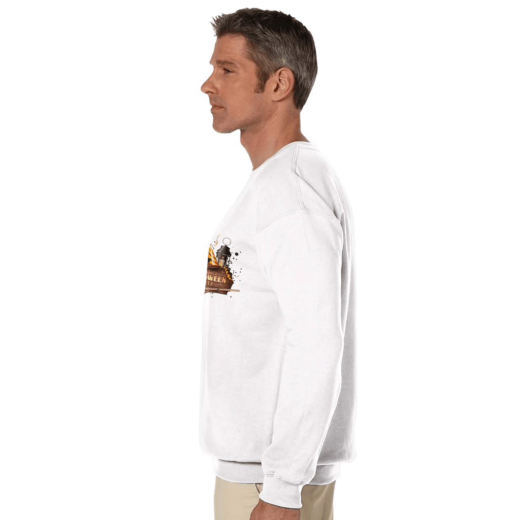 Halloween Pumpkin Crewneck Sweatshirt - Premium Heavy Blend Graphic Sweater - Etna Gift