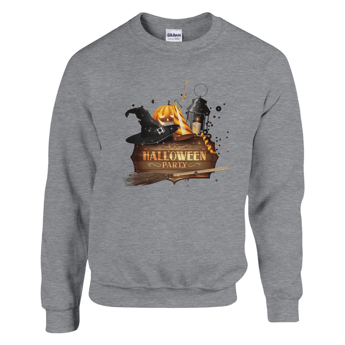 Halloween Pumpkin Crewneck Sweatshirt - Premium Heavy Blend Graphic Sweater - Etna Gift