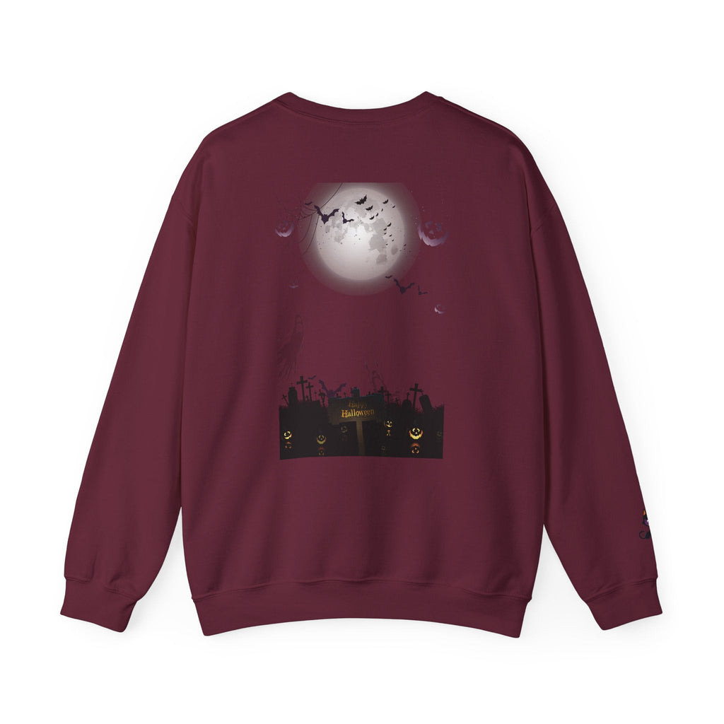 Halloween Unisex Sweatshirt, Women's Men's Crewneck Pullover, Spooky Design, Fall Sweatshirt, Autumn Apparel, Halloween Costume, Cozy - Etna Gift