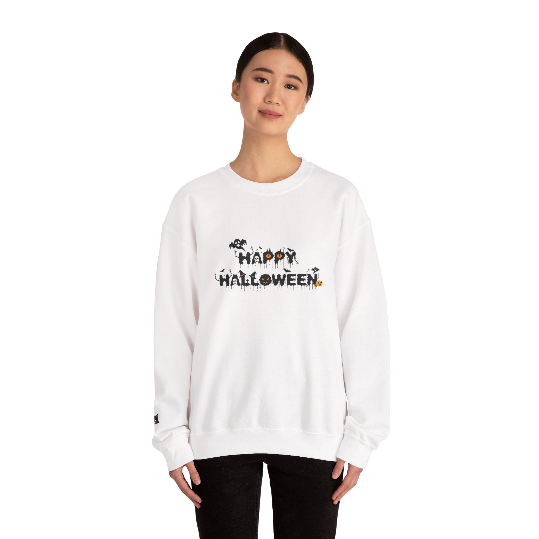 Halloween Unisex Sweatshirt, Women's Men's Crewneck Pullover, Spooky Design, Fall Sweatshirt, Autumn Apparel, Halloween Costume, Cozy - Etna Gift