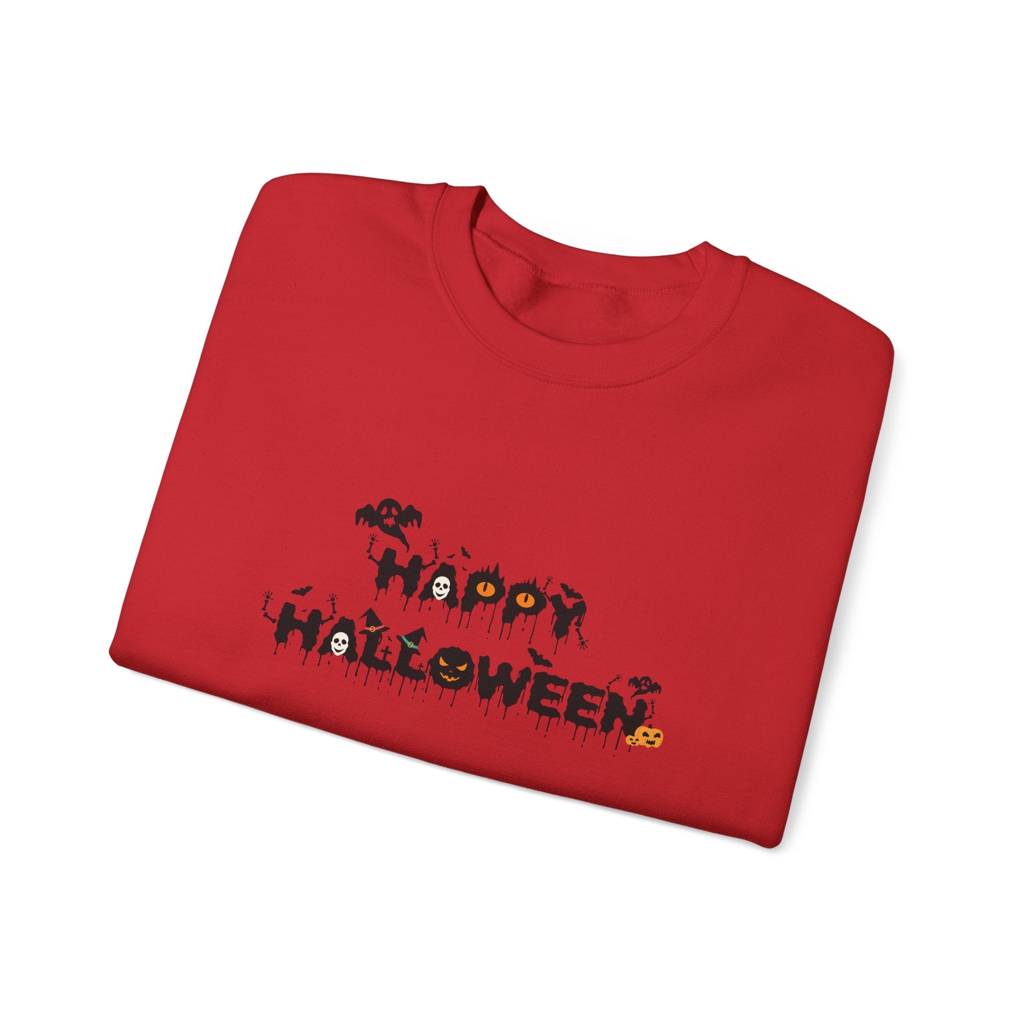Halloween Unisex Sweatshirt, Women's Men's Crewneck Pullover, Spooky Design, Fall Sweatshirt, Autumn Apparel, Halloween Costume, Cozy - Etna Gift