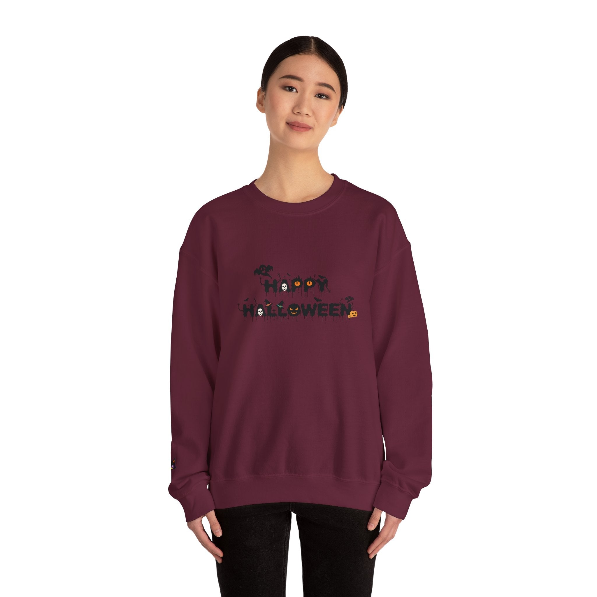 Halloween Unisex Sweatshirt, Women's Men's Crewneck Pullover, Spooky Design, Fall Sweatshirt, Autumn Apparel, Halloween Costume, Cozy - Etna Gift