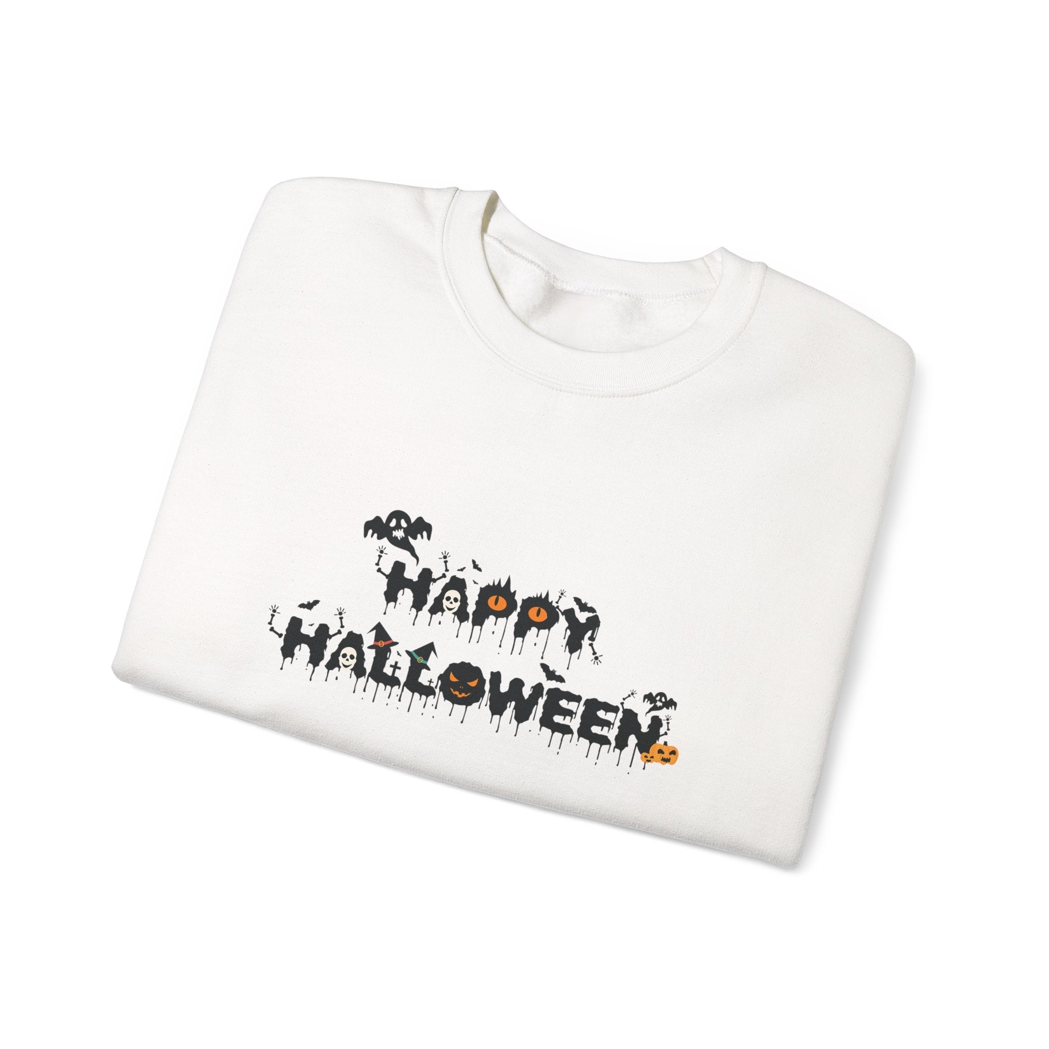 Halloween Unisex Sweatshirt, Women's Men's Crewneck Pullover, Spooky Design, Fall Sweatshirt, Autumn Apparel, Halloween Costume, Cozy - Etna Gift