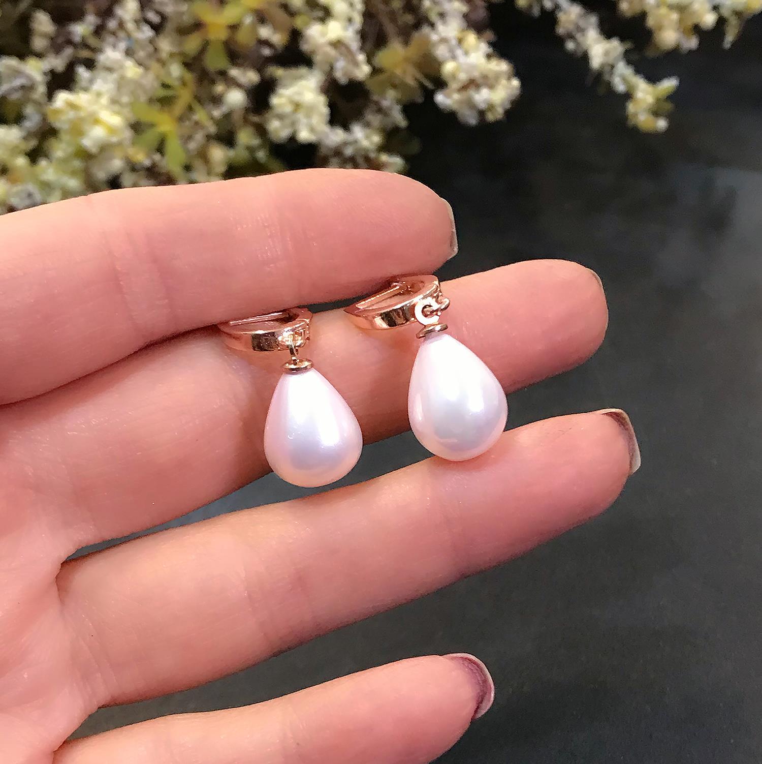 Handcrafted 925 Sterling Silver Pearl Earrings Timeless Jewelry - Etna Gift