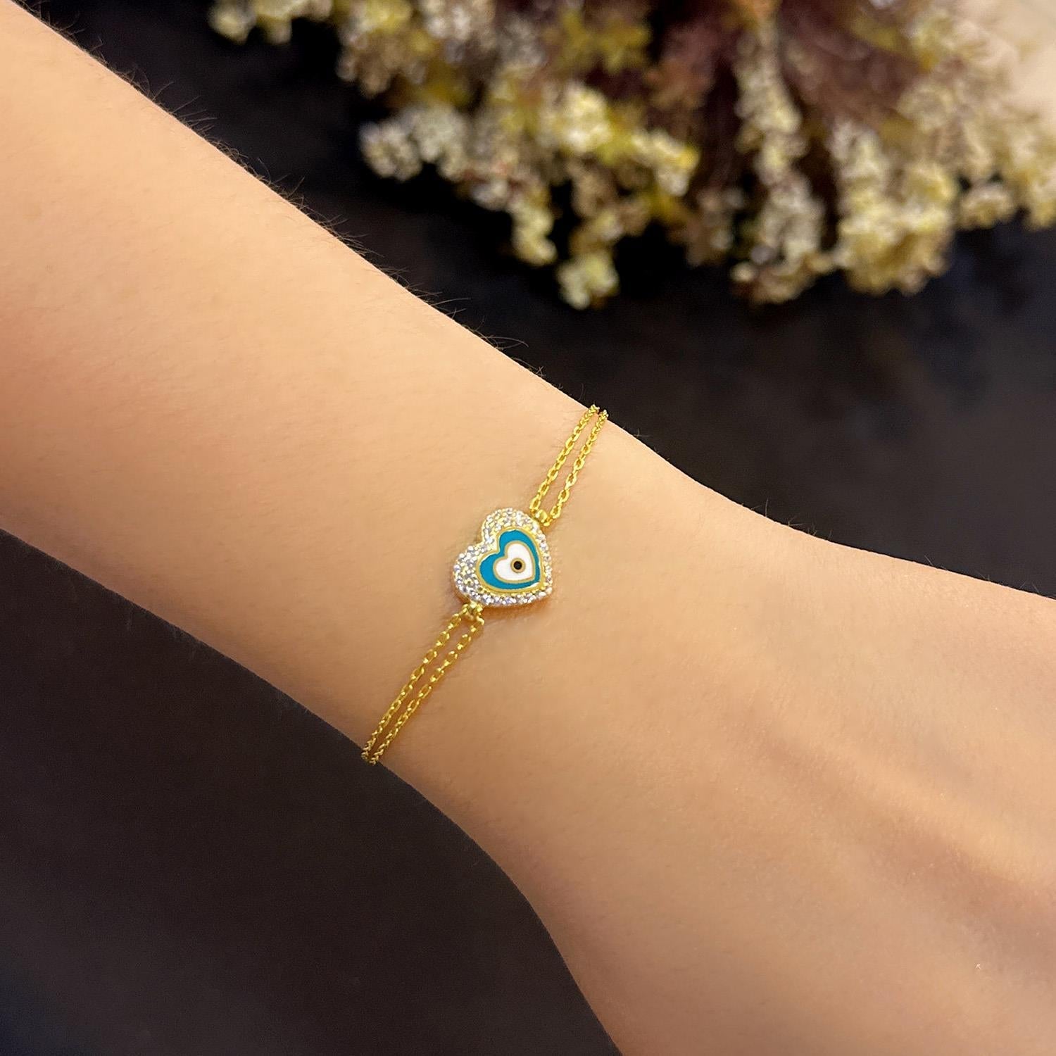 Heart Bracelet – 925 Sterling Silver Bracelet - Etna Gift