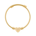 Heart Cuff Bracelet Lucky Bracelet Personalised Jewellery Gift Love, Friendship, Anniversary Valentine's Day, Engraved Bracelet - Etna Gift