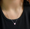 Heart necklace 925 sterling silver heart necklace - Etna Gift