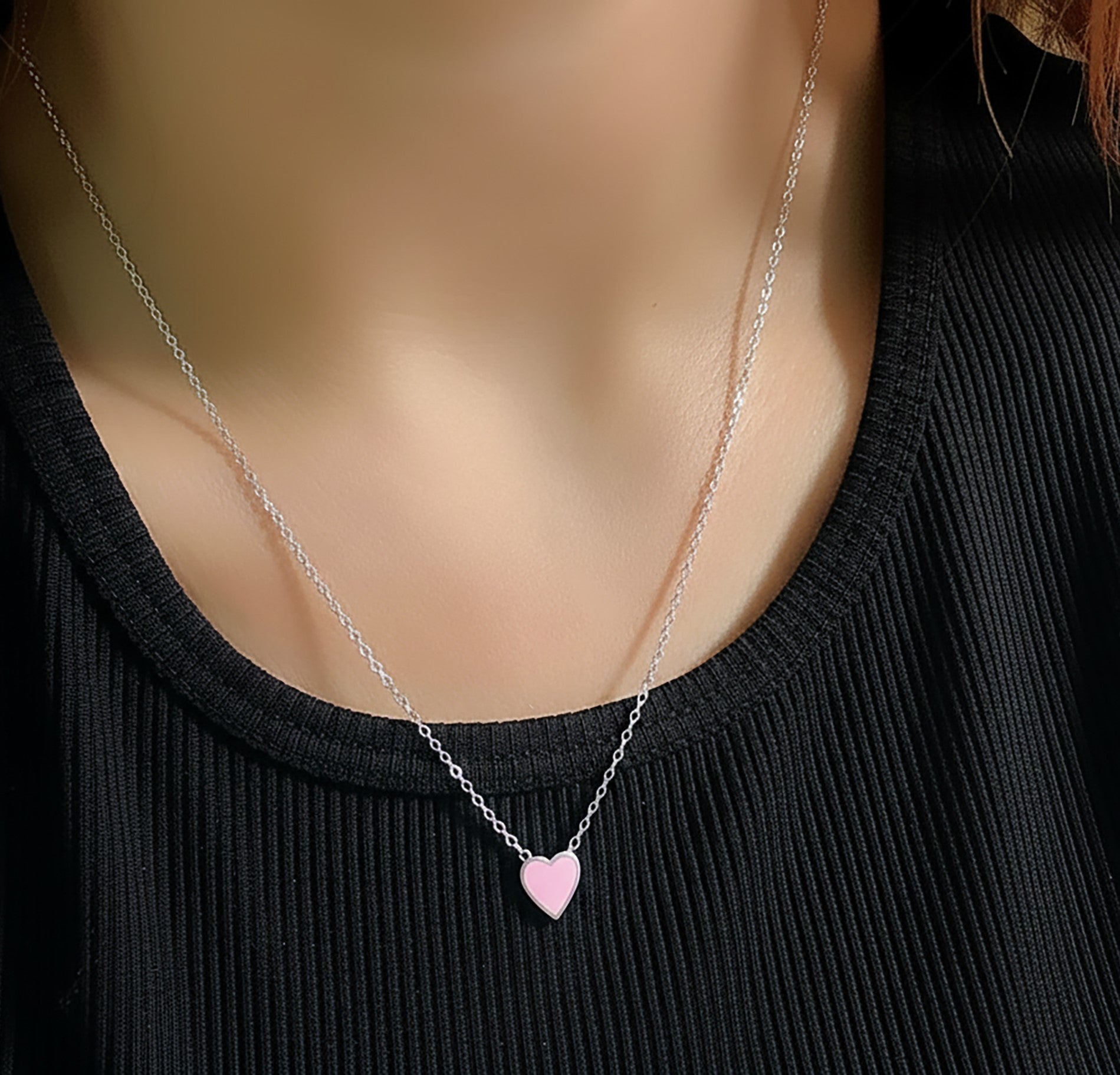 Heart necklace 925 sterling silver heart necklace - Etna Gift