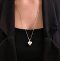 Heart necklace 925 sterling silver heart necklace - Etna Gift