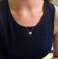Heart necklace 925 sterling silver heart necklace yellow - Etna Gift