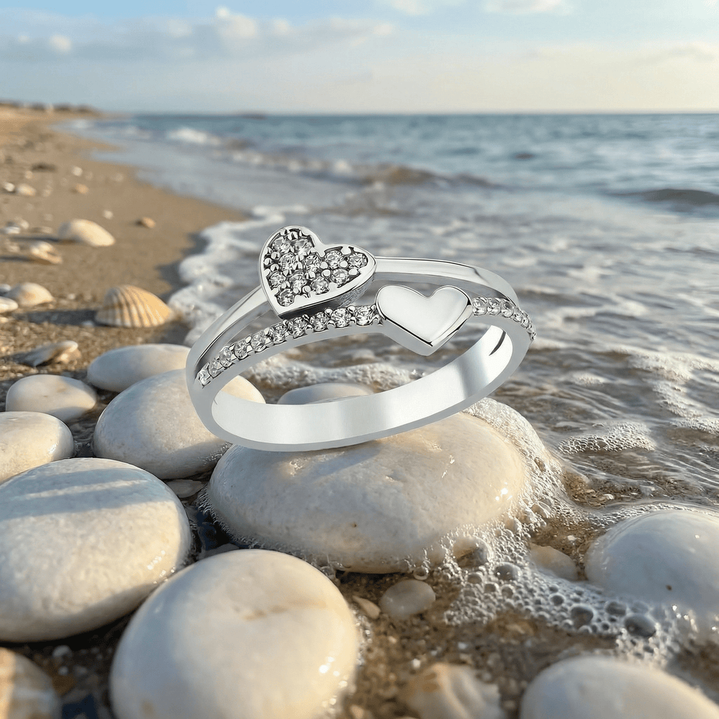 Heart ring 925 sterling silver women's ring - Etna Gift