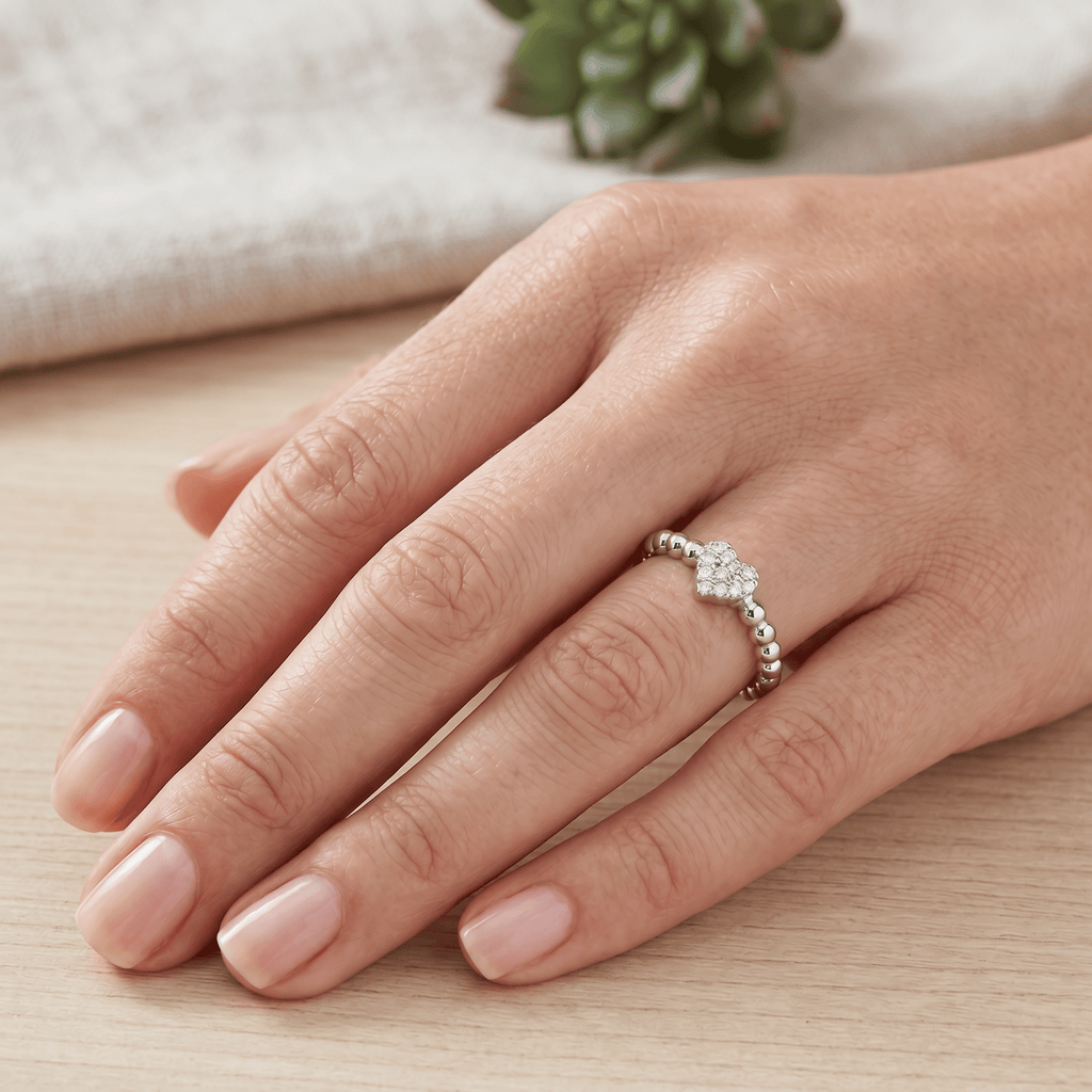 Heart ring 925 sterling silver women's ring - Etna Gift