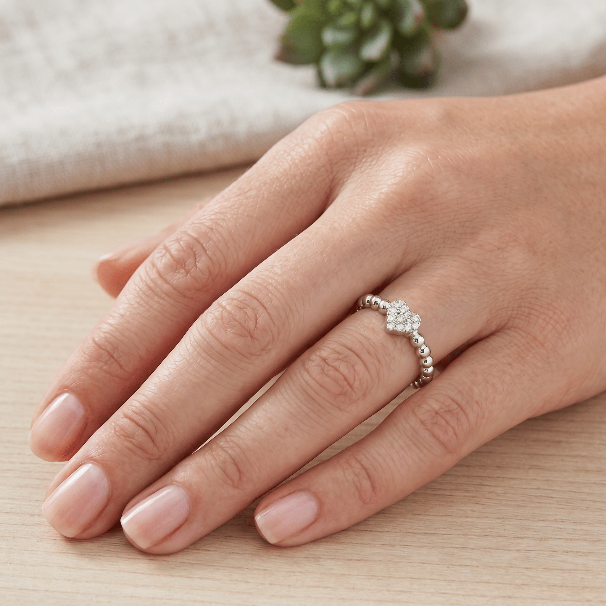 Heart ring 925 sterling silver women's ring - Etna Gift