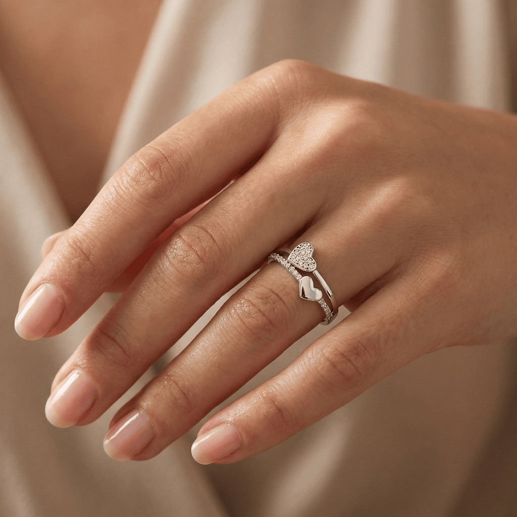 Heart ring 925 sterling silver women's ring - Etna Gift