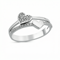Heart ring 925 sterling silver women's ring - Etna Gift