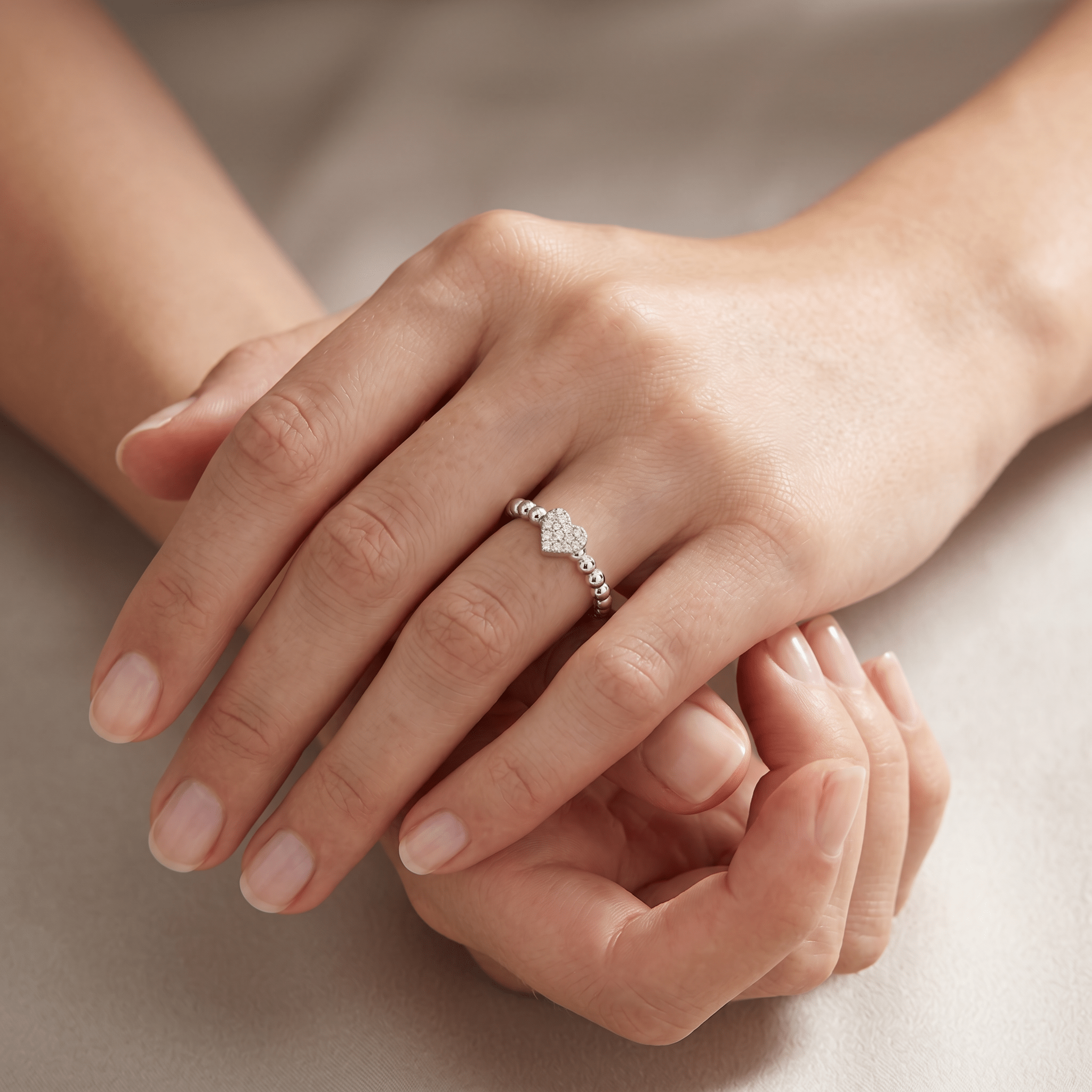 Heart ring 925 sterling silver women's ring - Etna Gift