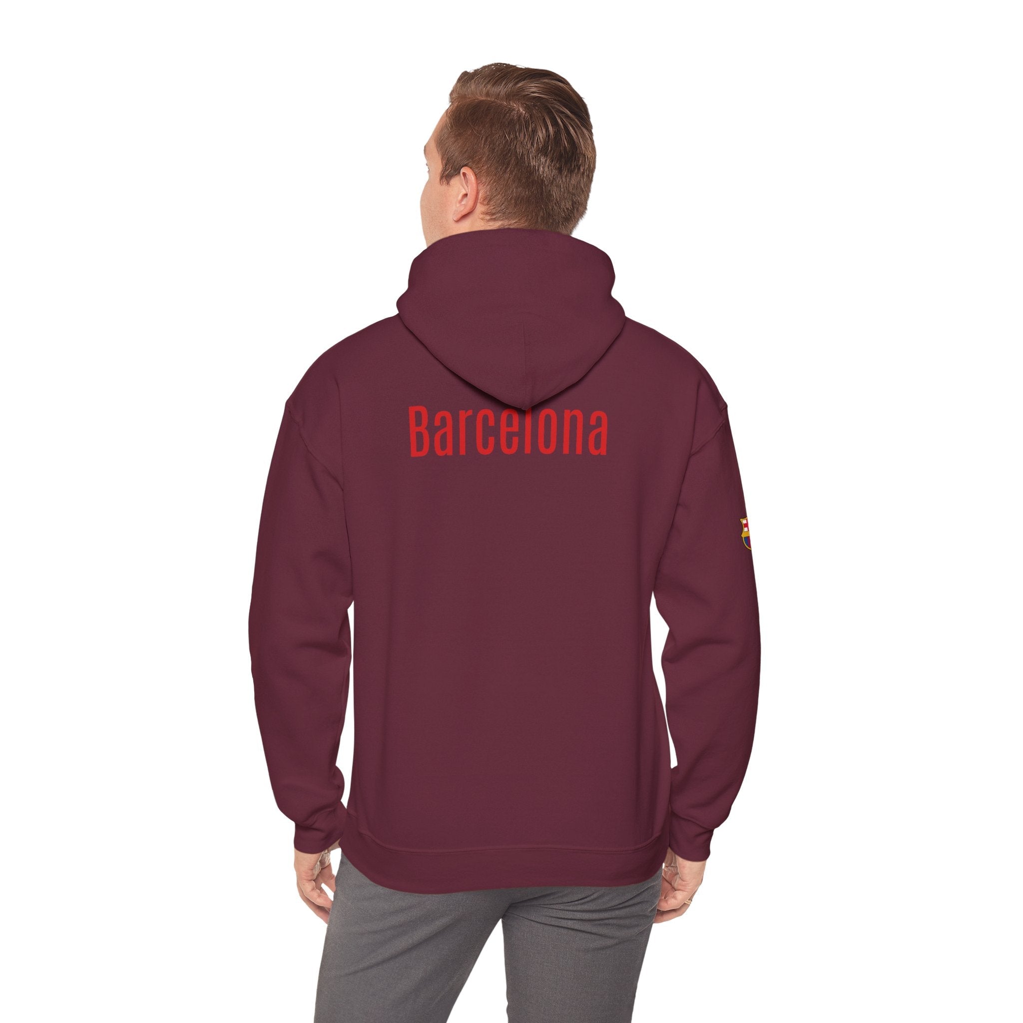 Hoodie Barcelona Crest Hoodie with Small Badge - Etna Gift