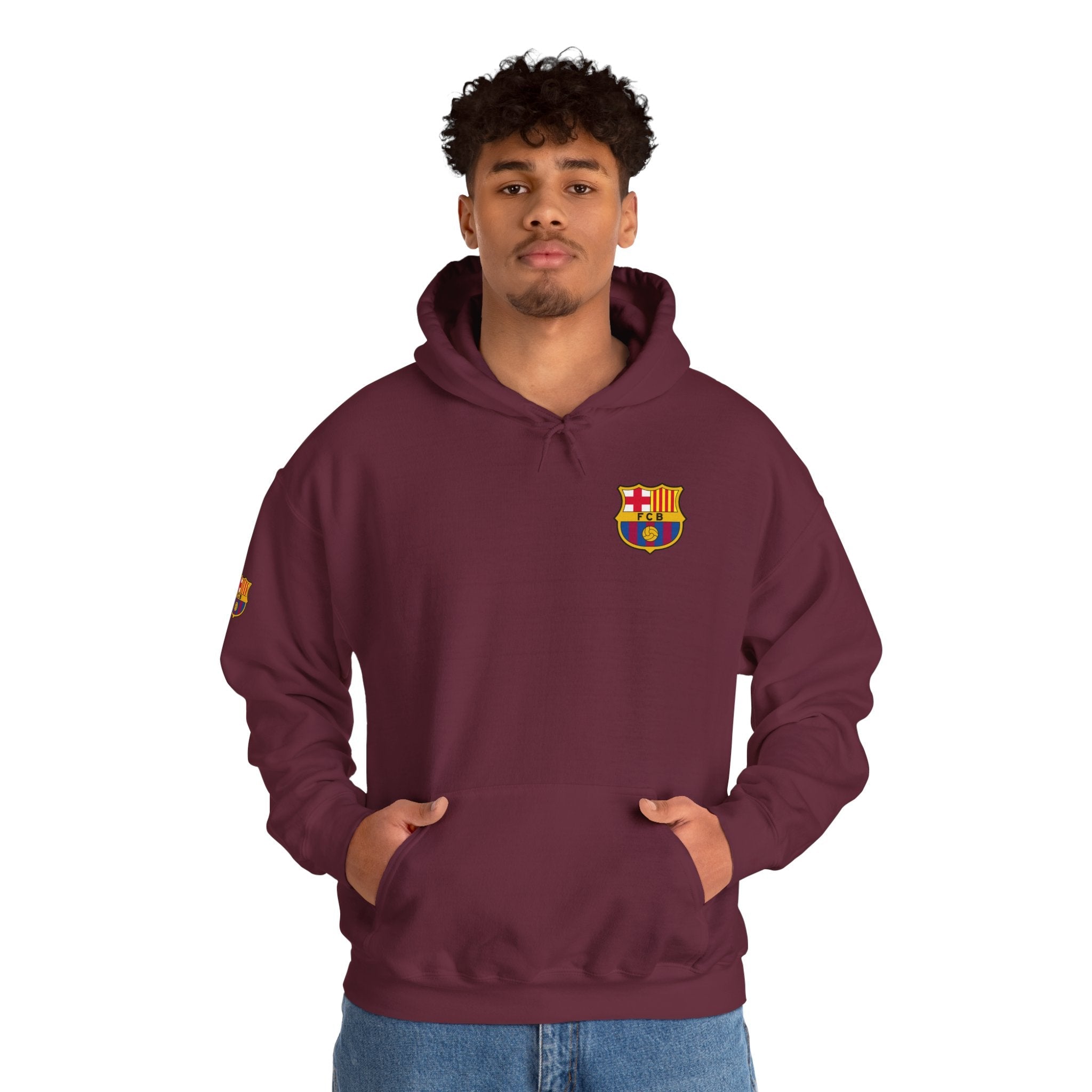 Hoodie Barcelona Crest Hoodie with Small Badge - Etna Gift