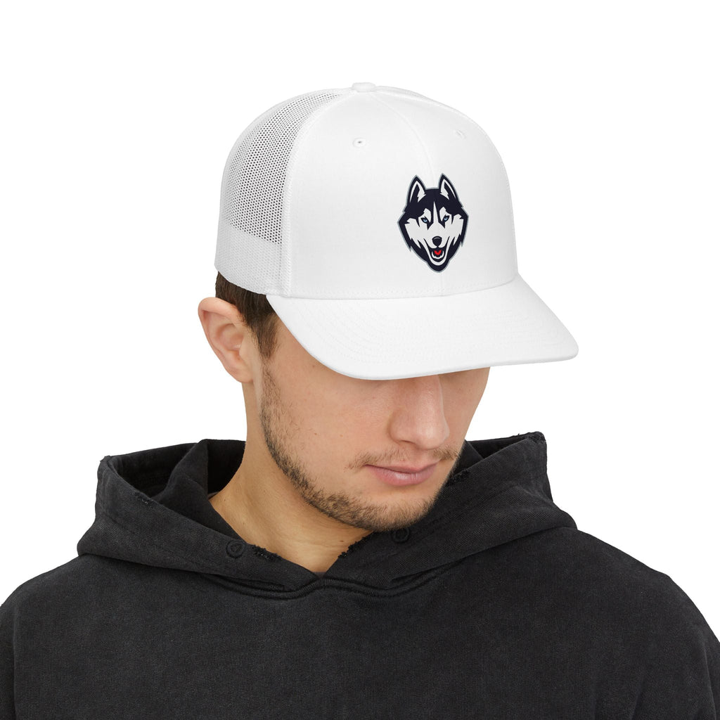 Husky Logo Trucker Cap — Embroidered Snapback Hat - Etna Gift