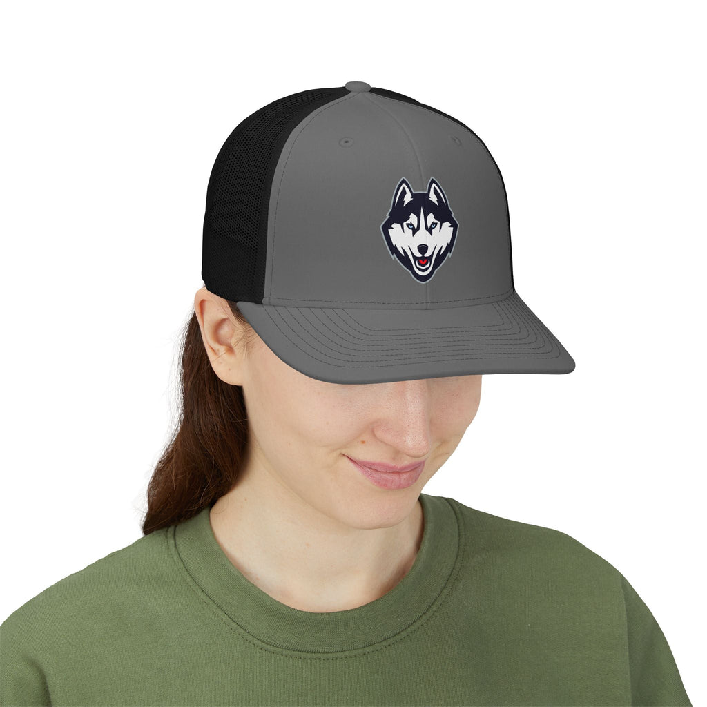 Husky Logo Trucker Cap — Embroidered Snapback Hat - Etna Gift