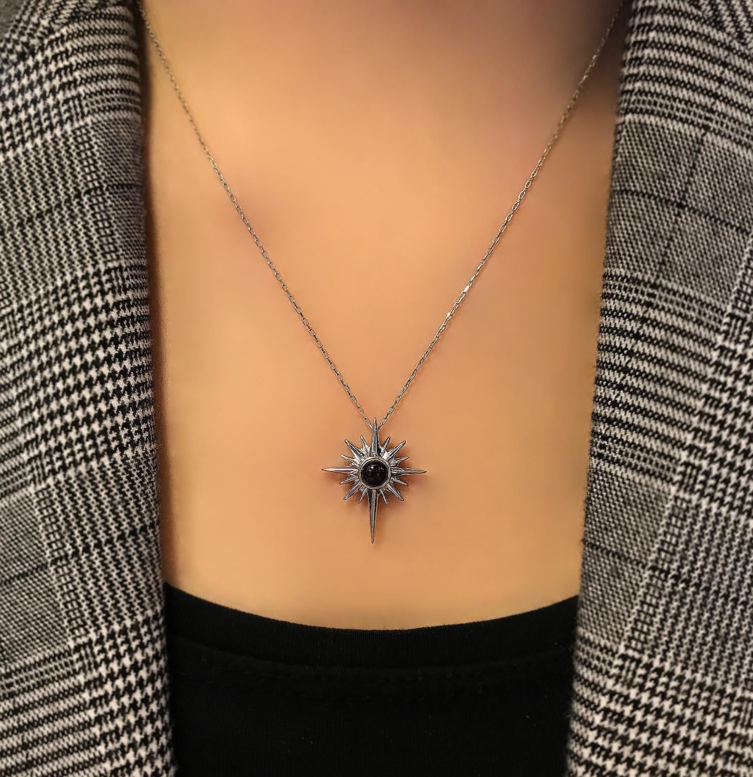 North Star 100 Languages Love Necklace, 925 Sterling Silver Gift - Etna Gift