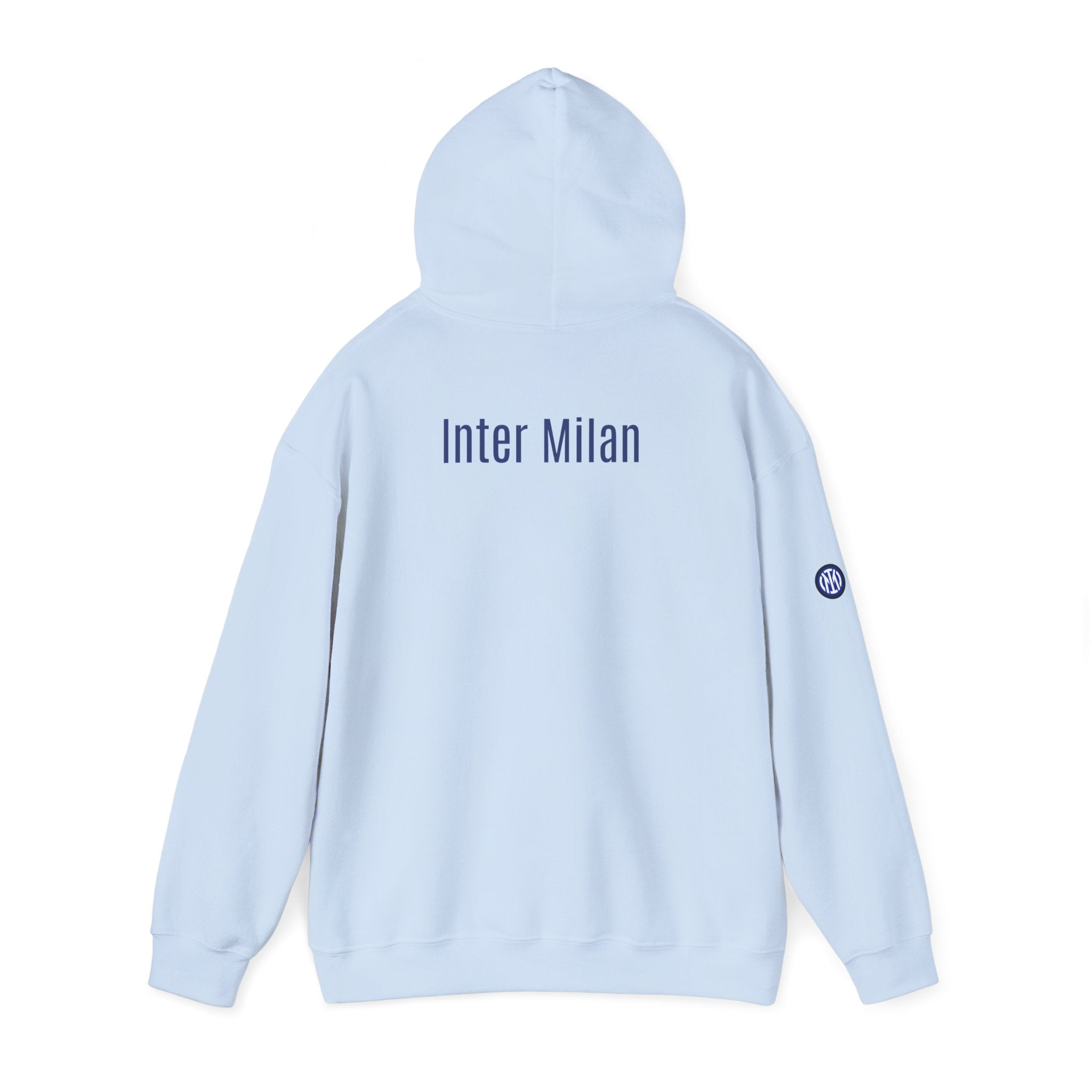 Inter Milan Logo Hoodie White Soccer Fan Pullover - Etna Gift