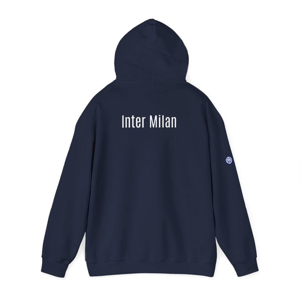 Inter Milan Logo Hoodie White Soccer Fan Pullover - Etna Gift