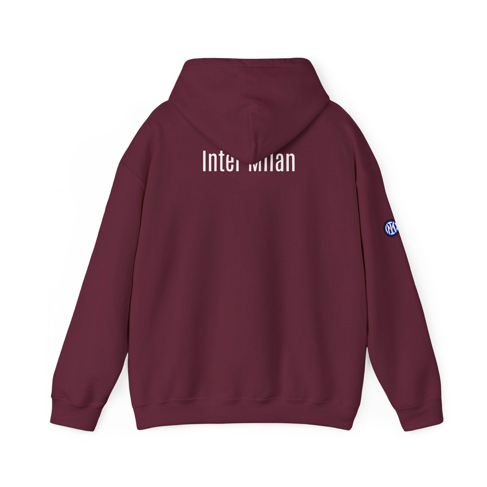 Inter Milan Logo Hoodie White Soccer Fan Pullover - Etna Gift