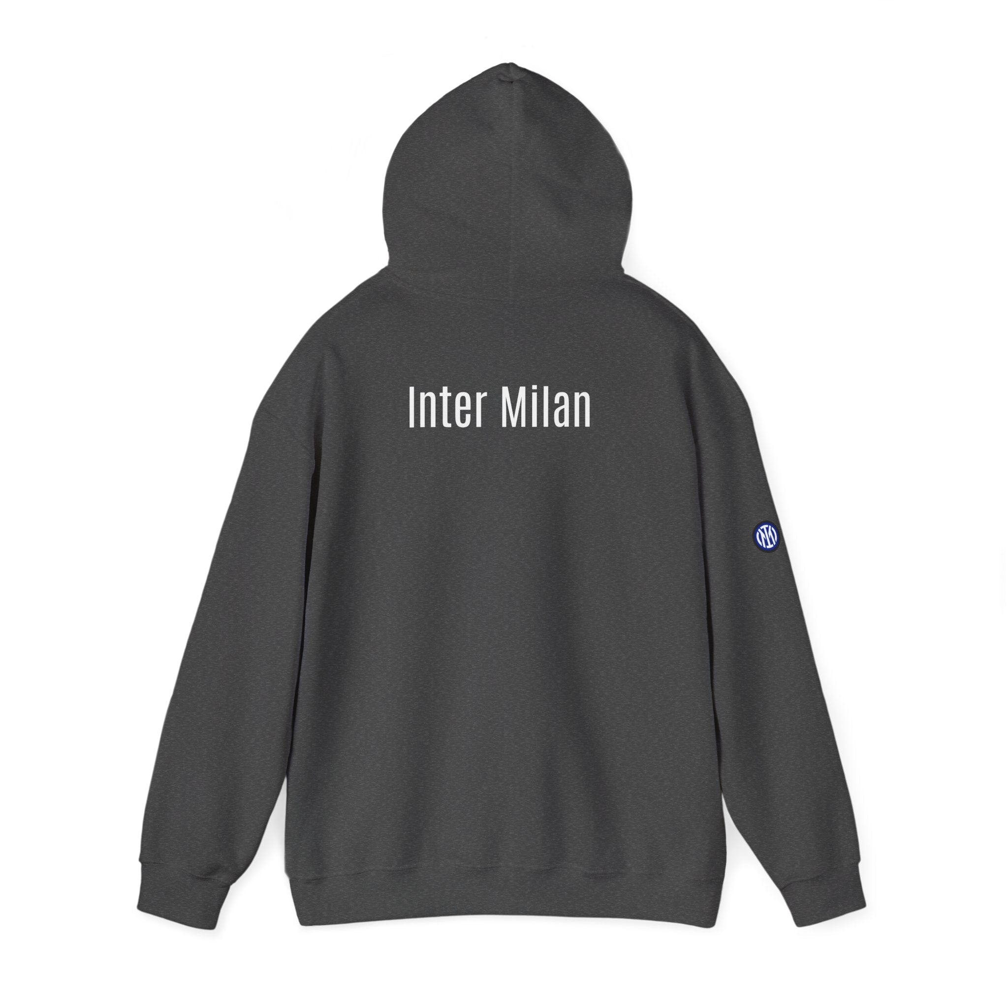 Inter Milan Logo Hoodie White Soccer Fan Pullover - Etna Gift