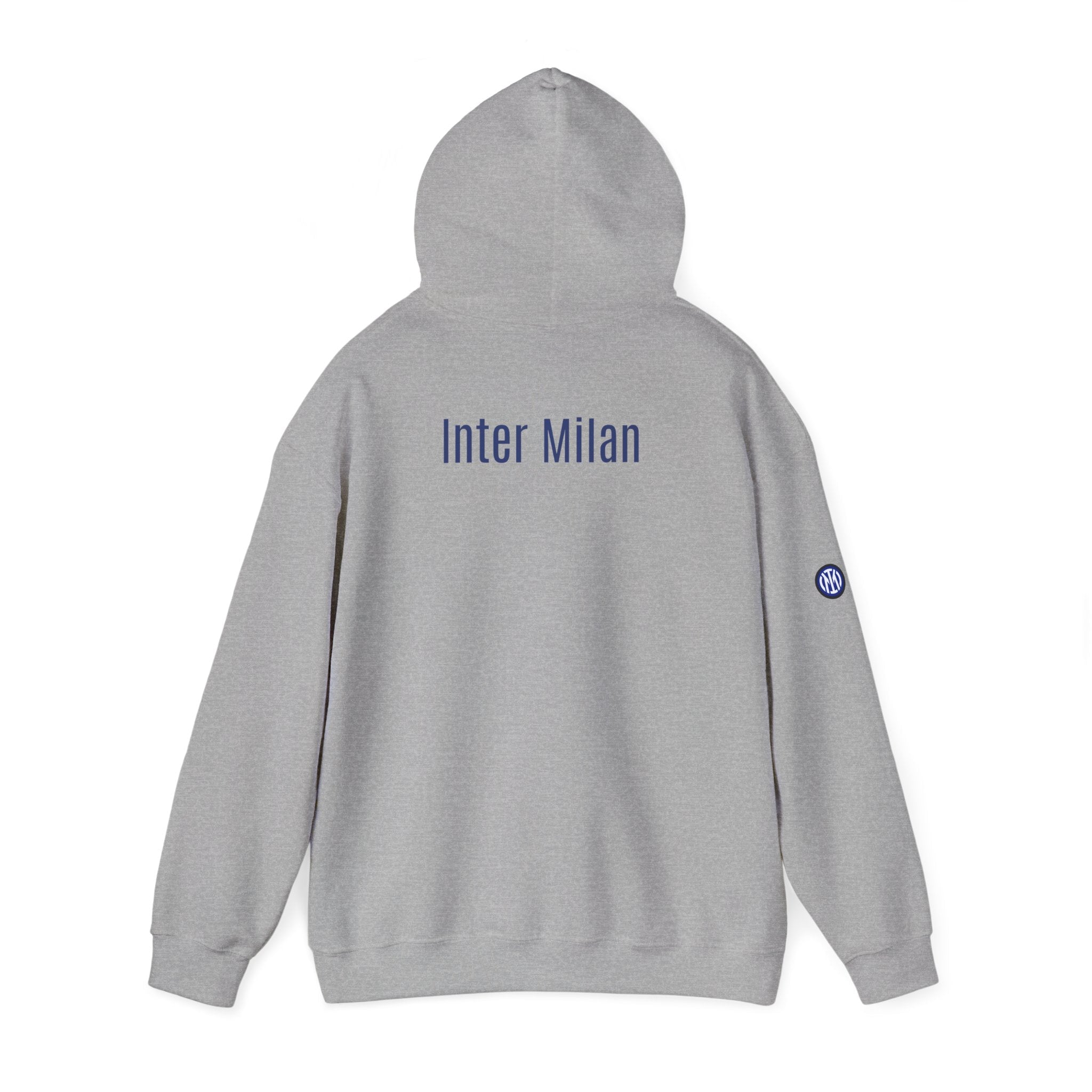 Inter Milan Logo Hoodie White Soccer Fan Pullover - Etna Gift