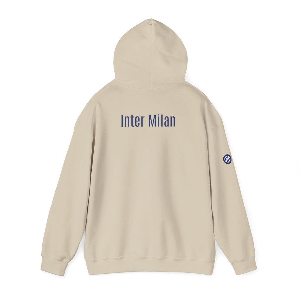 Inter Milan Logo Hoodie White Soccer Fan Pullover - Etna Gift