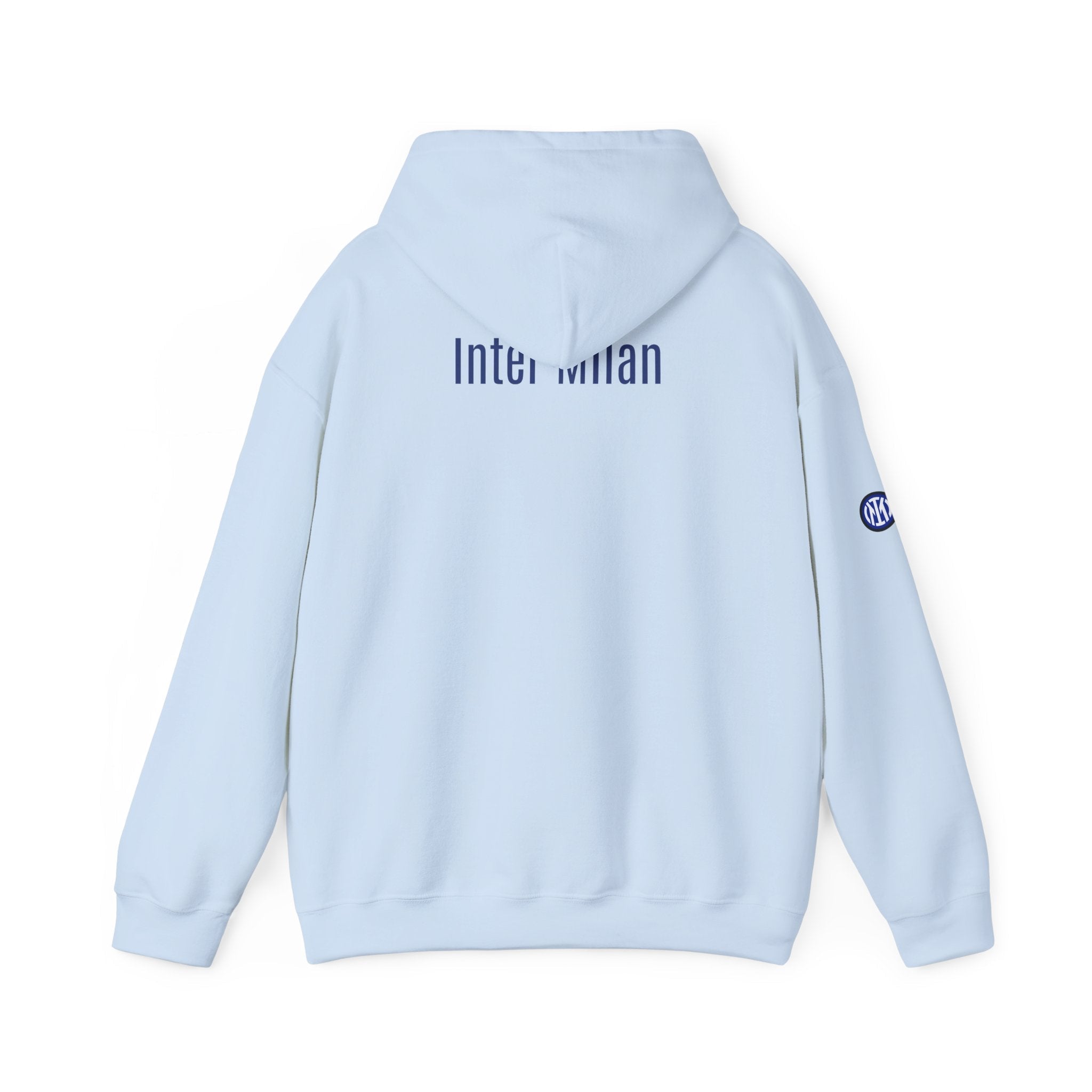 Inter Milan Logo Hoodie White Soccer Fan Pullover - Etna Gift