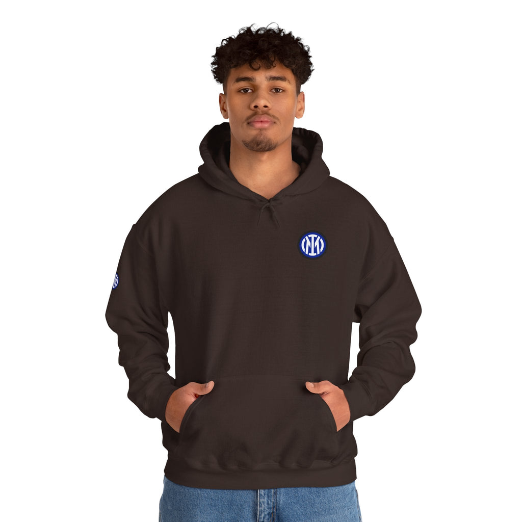 Inter Milan Logo Hoodie White Soccer Fan Pullover - Etna Gift