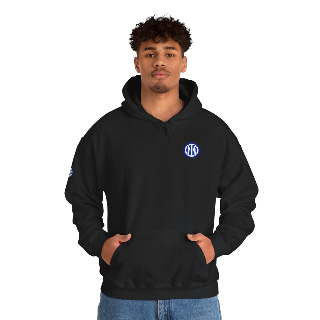 Inter Milan Logo Hoodie White Soccer Fan Pullover - Etna Gift