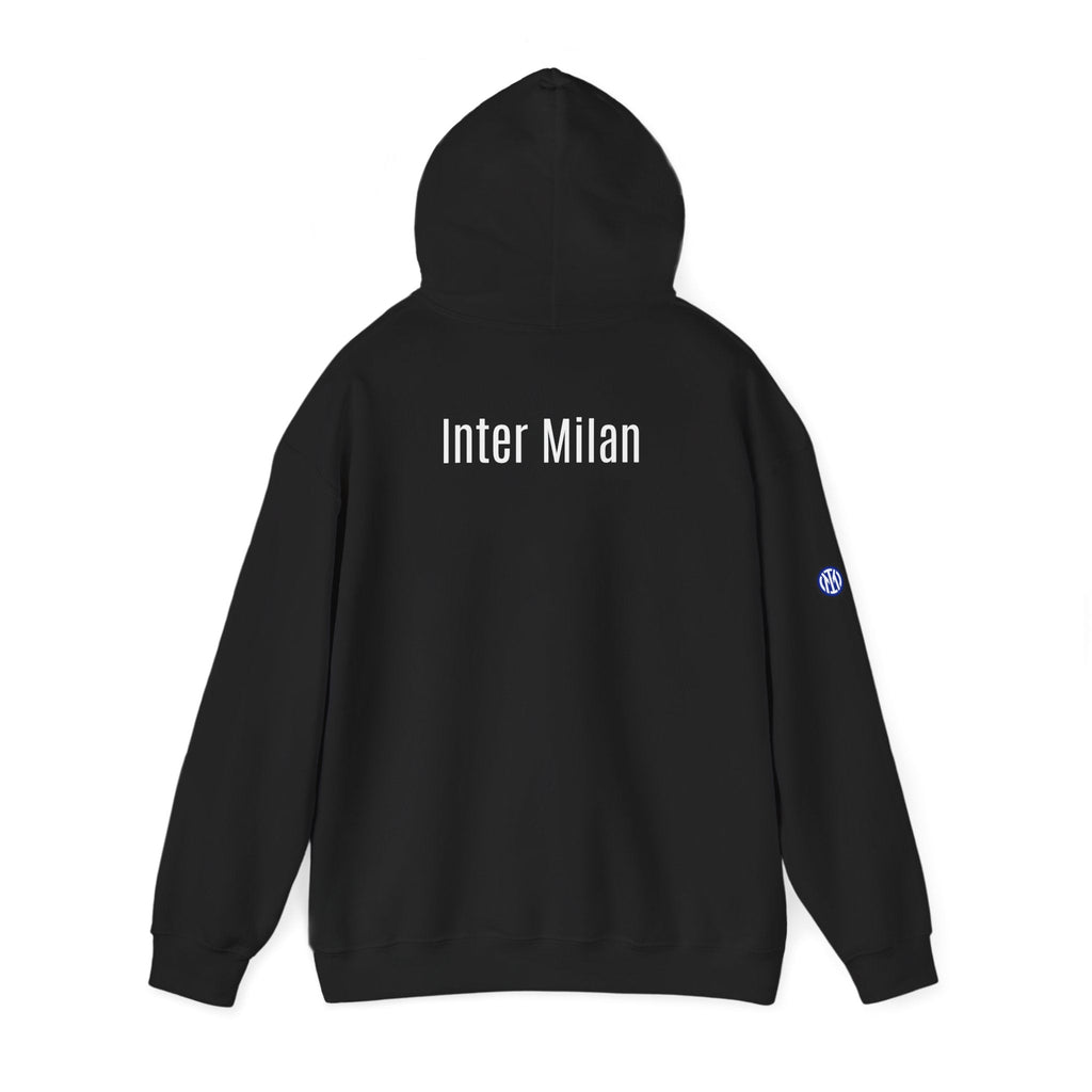 Inter Milan Logo Hoodie White Soccer Fan Pullover - Etna Gift