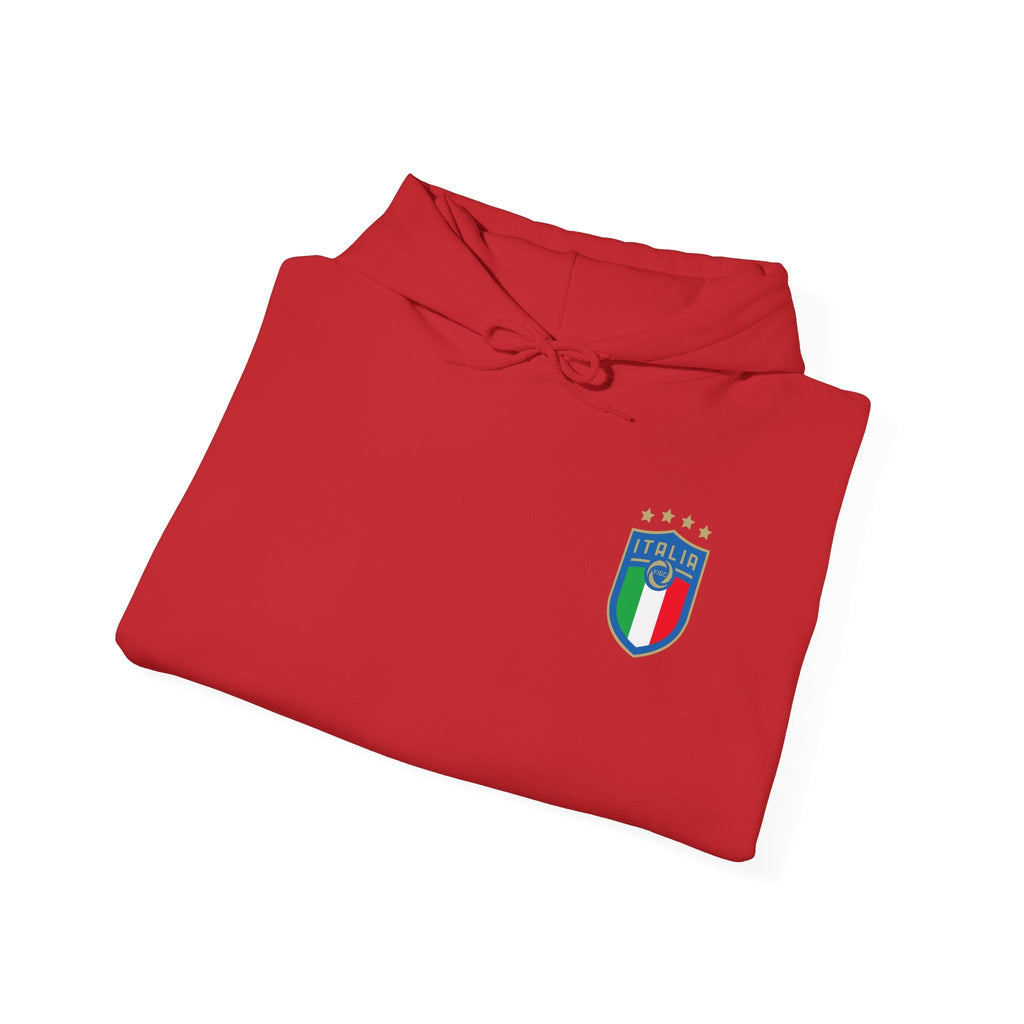 Italia Crest Hoodie Italian Flag Soccer Pullover - Etna Gift