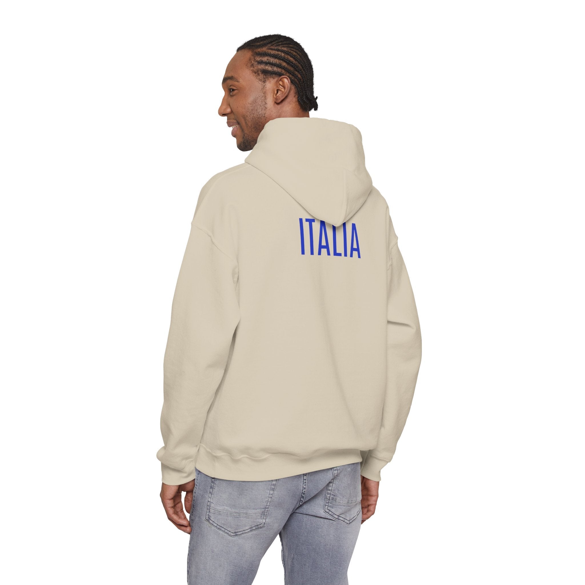 Italia Crest Hoodie Italian Flag Soccer Pullover - Etna Gift
