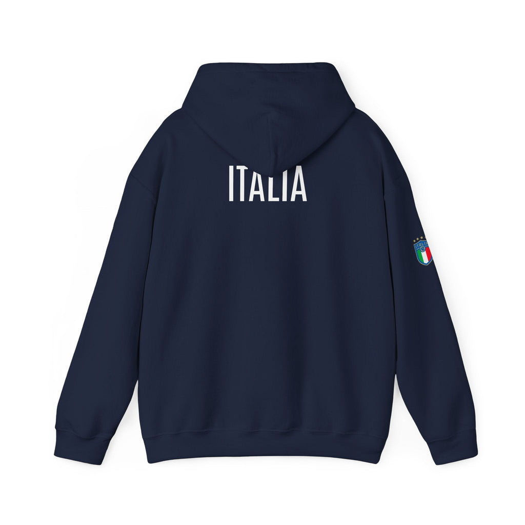 Italia Crest Hoodie Italian Flag Soccer Pullover - Etna Gift