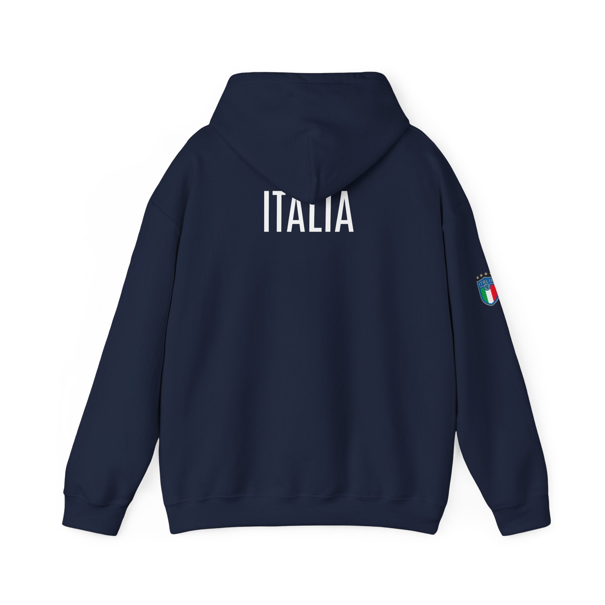 Italia Crest Hoodie Italian Flag Soccer Pullover - Etna Gift