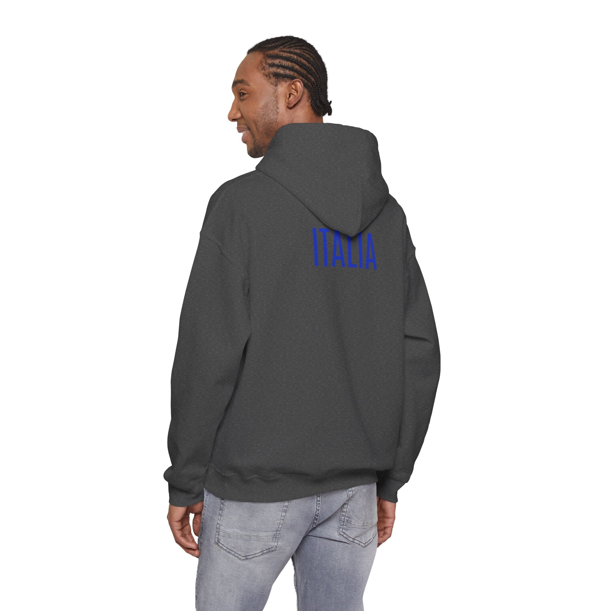 Italia Crest Hoodie Italian Flag Soccer Pullover - Etna Gift